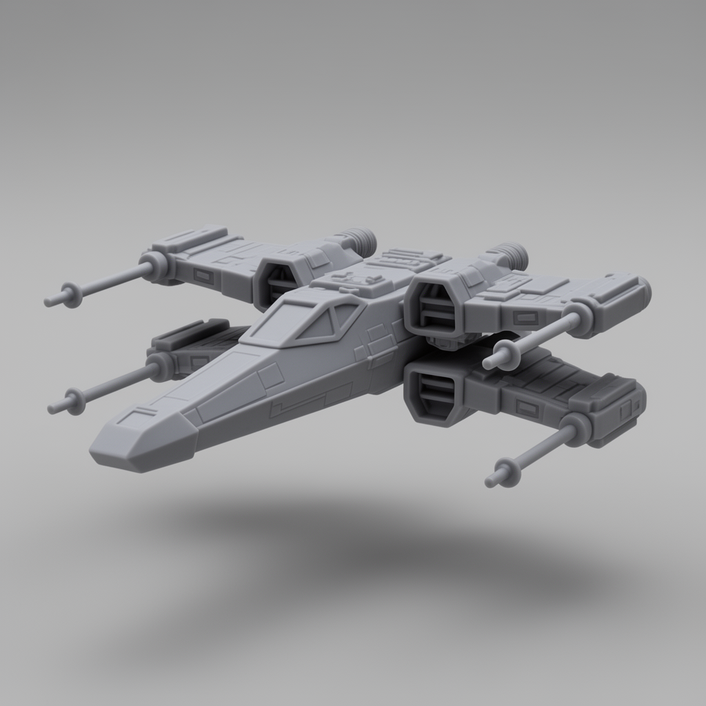 Star Wars X-Wing Toy free 3D printable STL
