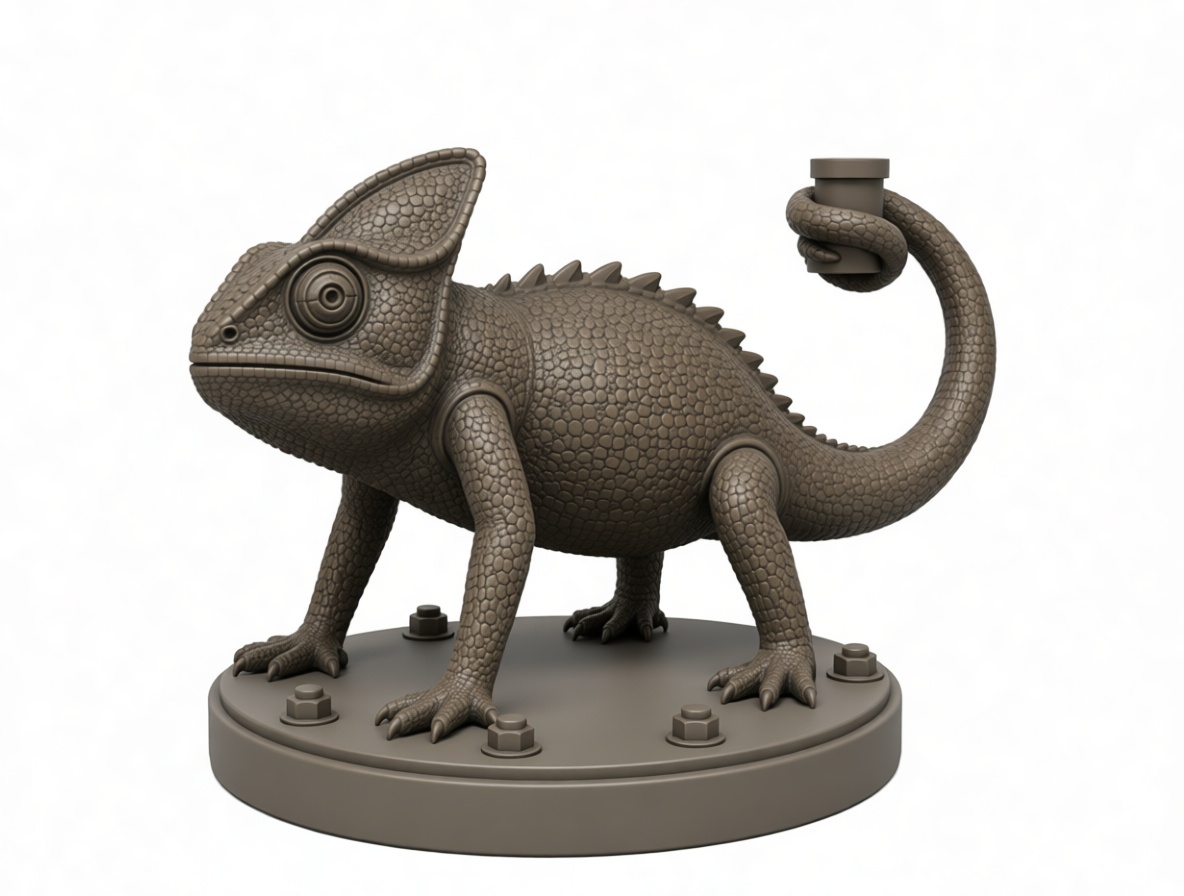 Chameleon Sculpture Figurine free 3D printable STL