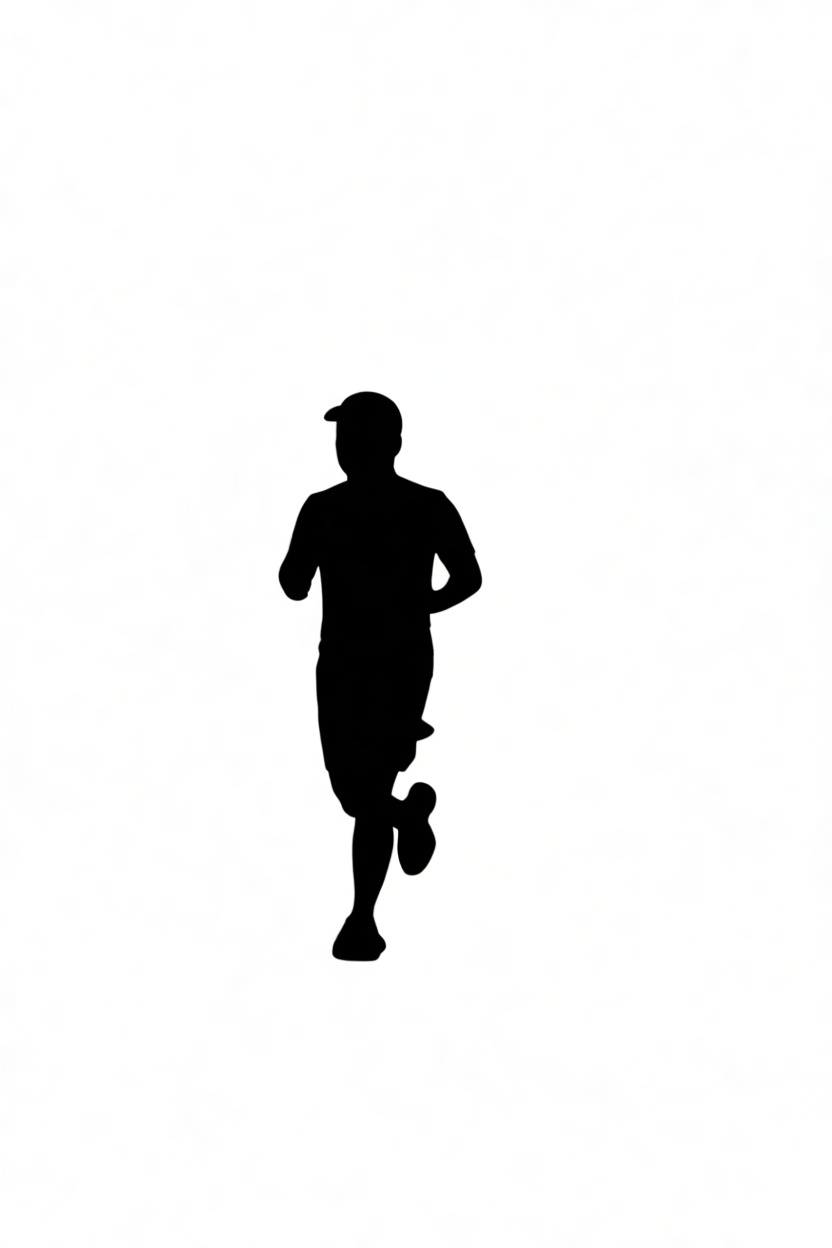 Running Man Silhouette Figurine free 3D printable STL
