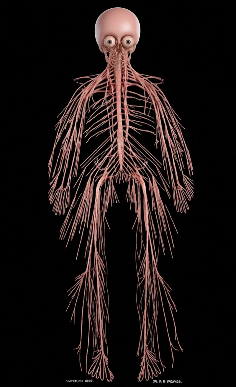 Human Nervous System Model free 3D printable STL