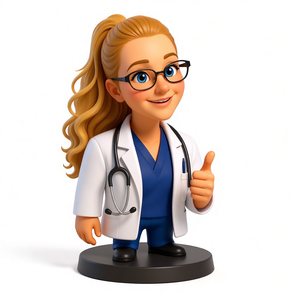 Female Doctor Figurine free 3D printable STL