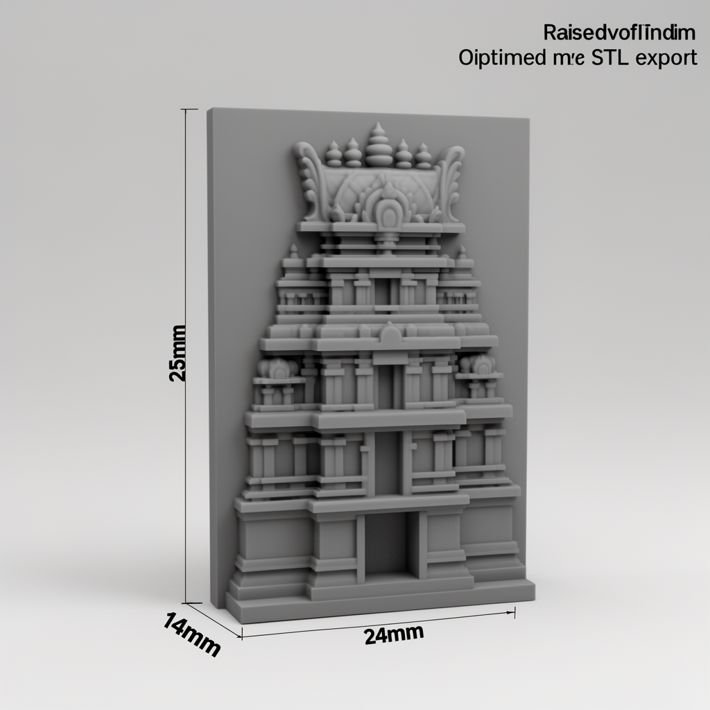 South Indian Gopuram Ornament free 3D printable STL