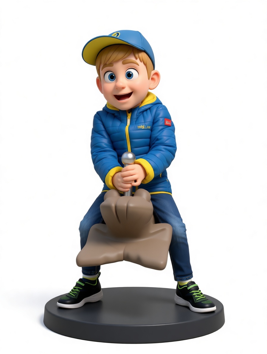 Boy with Toy Shovel Figurine free 3D printable STL