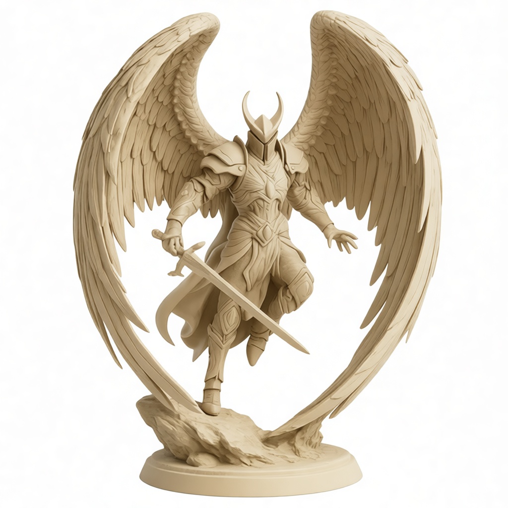 Angel Warrior Figurine free 3D printable STL