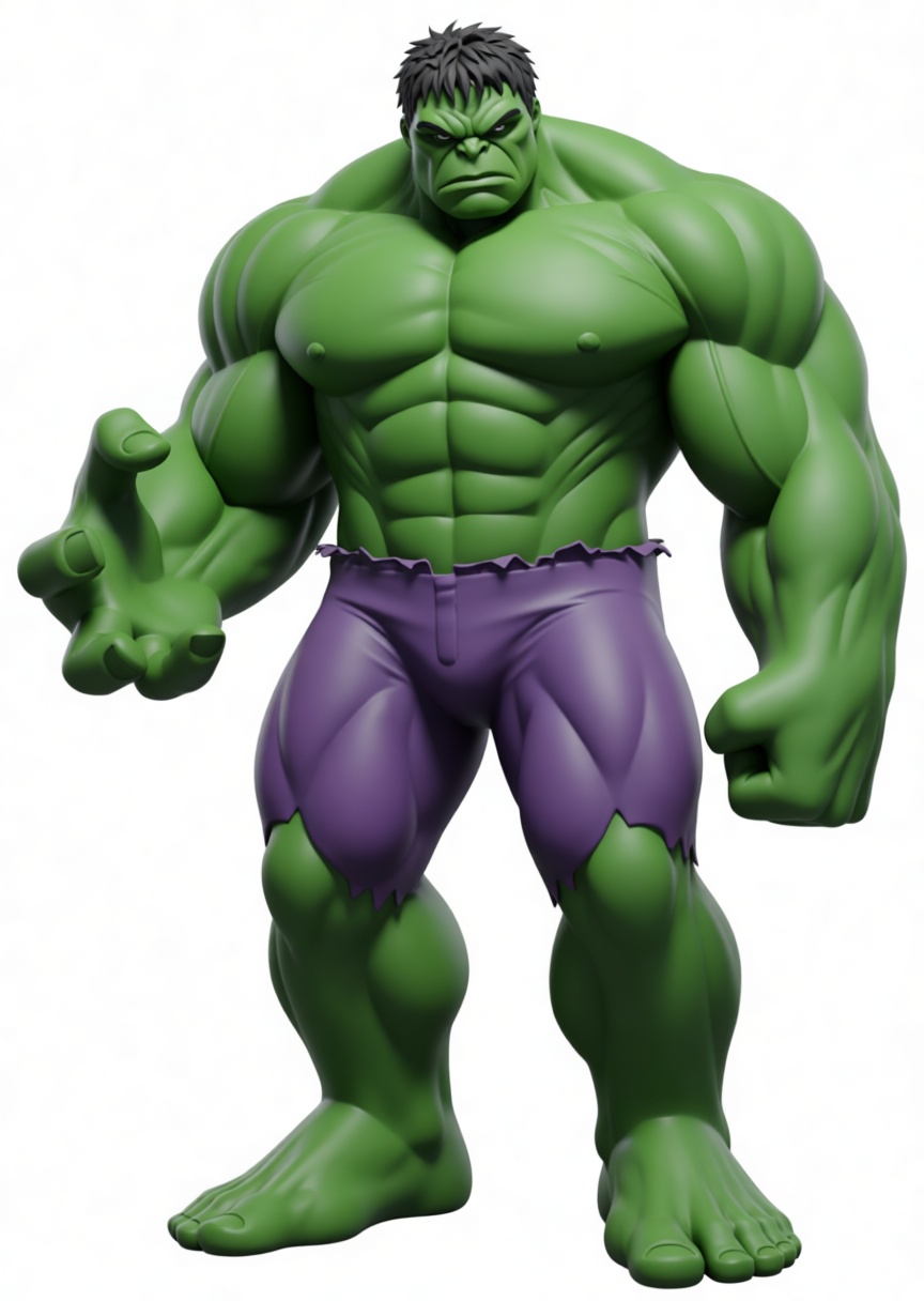 Hulk Action Figure free 3D printable STL