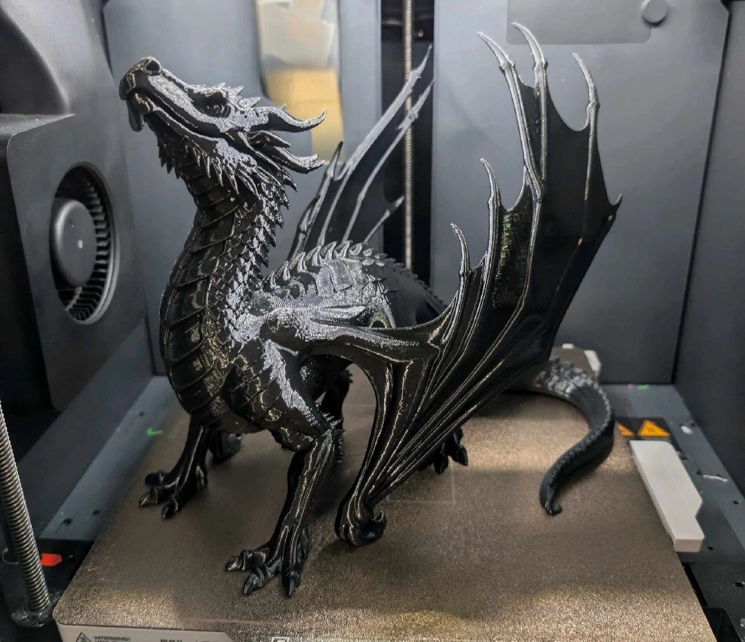 Black Dragon Figurine free 3D printable STL