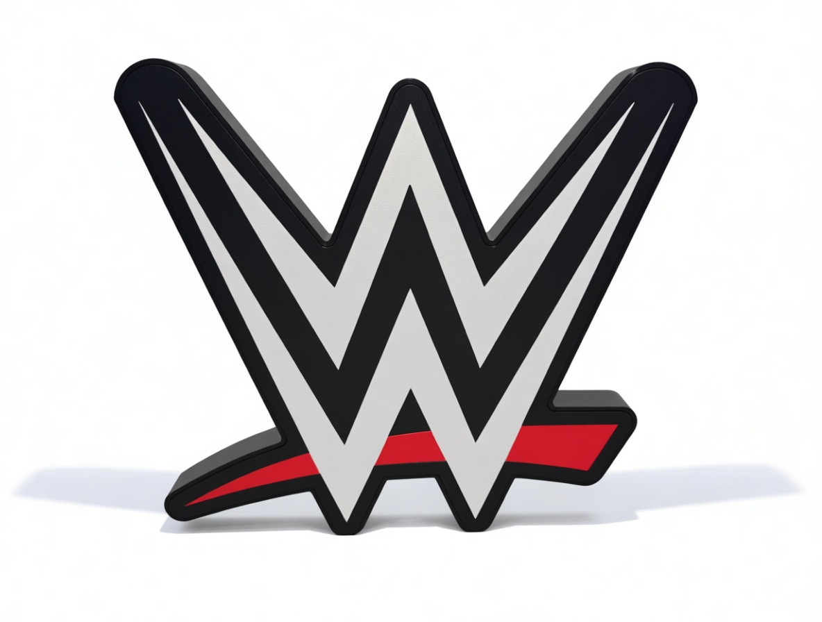 WWE Logo Sign free 3D printable STL