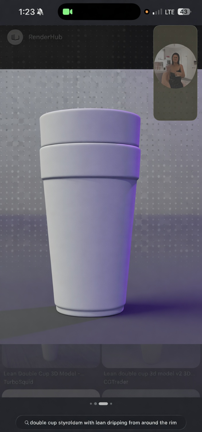 Double Styrofoam Cup Model free 3D printable STL