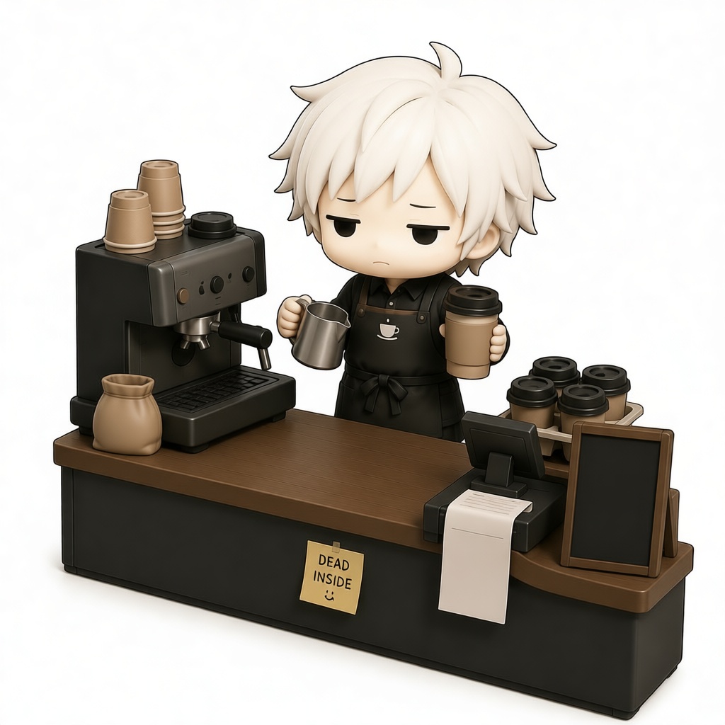 Gojou Satoru Barista Figurine free 3D printable STL