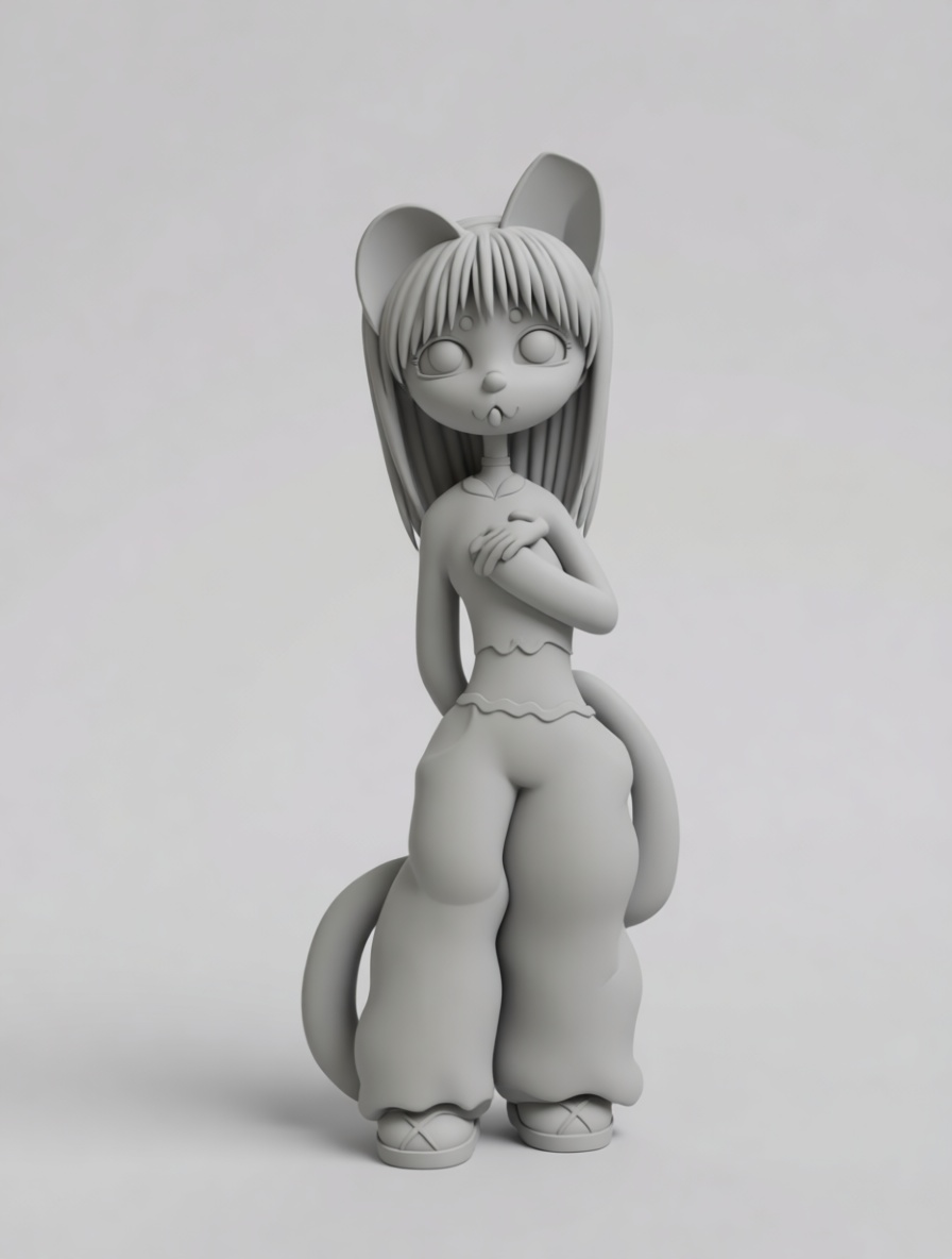 Anthropomorphic Mouse Figurine free 3D printable STL