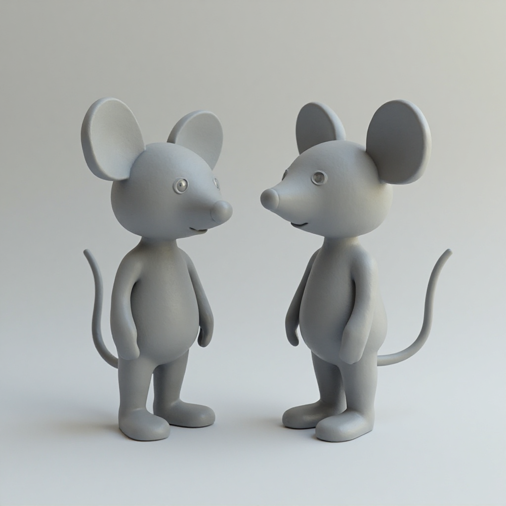 Simple Mouse Figurines free 3D printable STL