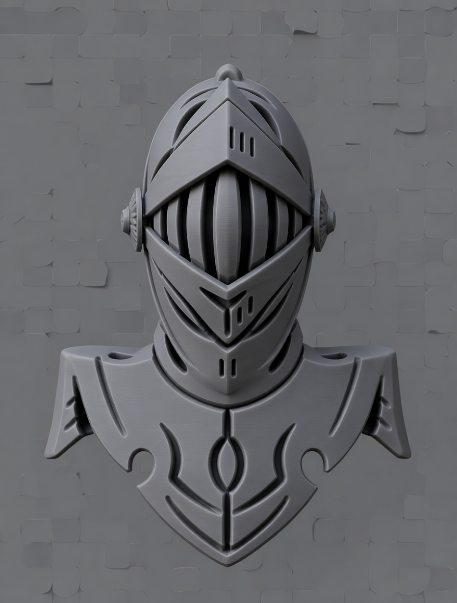Medieval Knight Helmet Bust free 3D printable STL