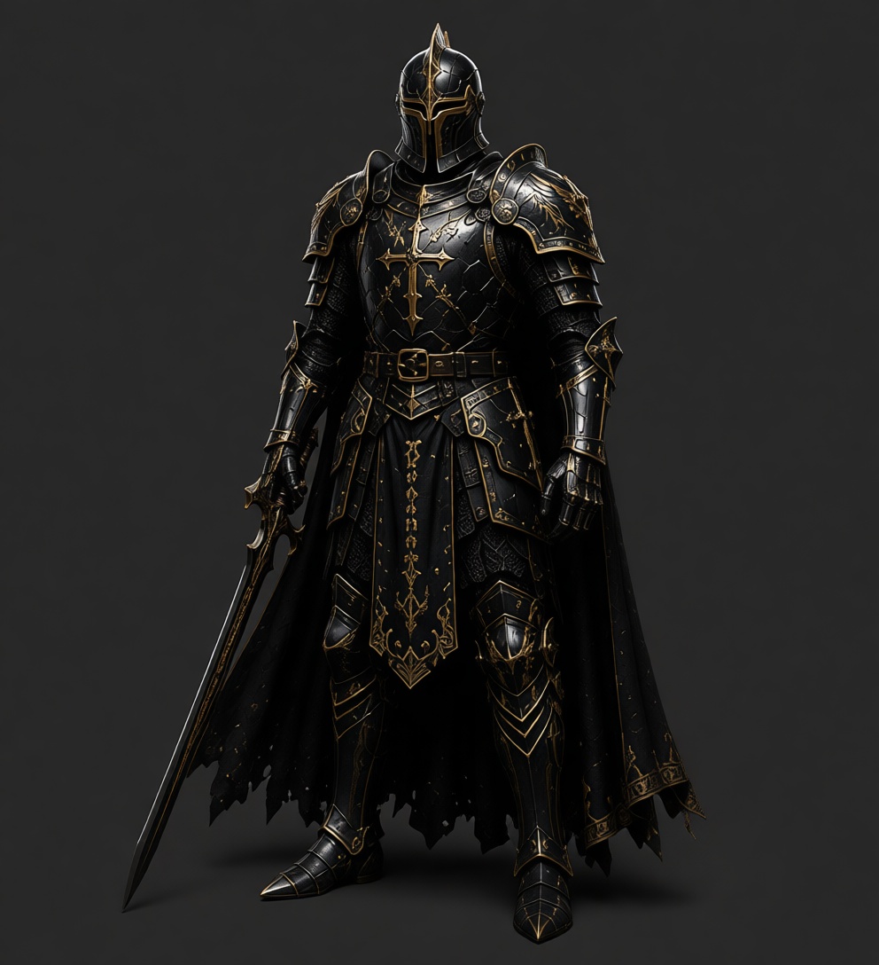 Dark Crusader Knight Figurine free 3D printable STL