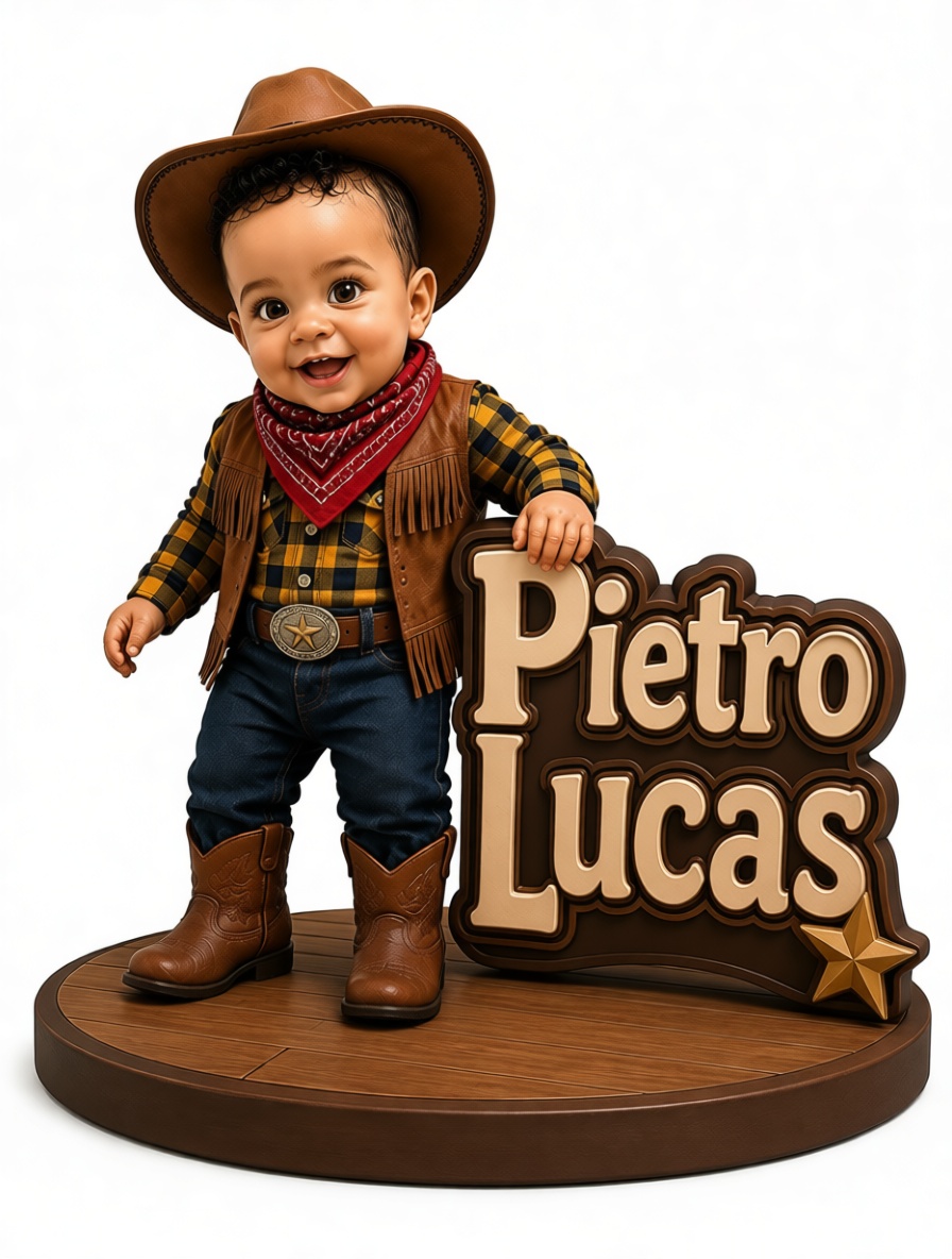 Cowboy Toddler Figurine free 3D printable STL