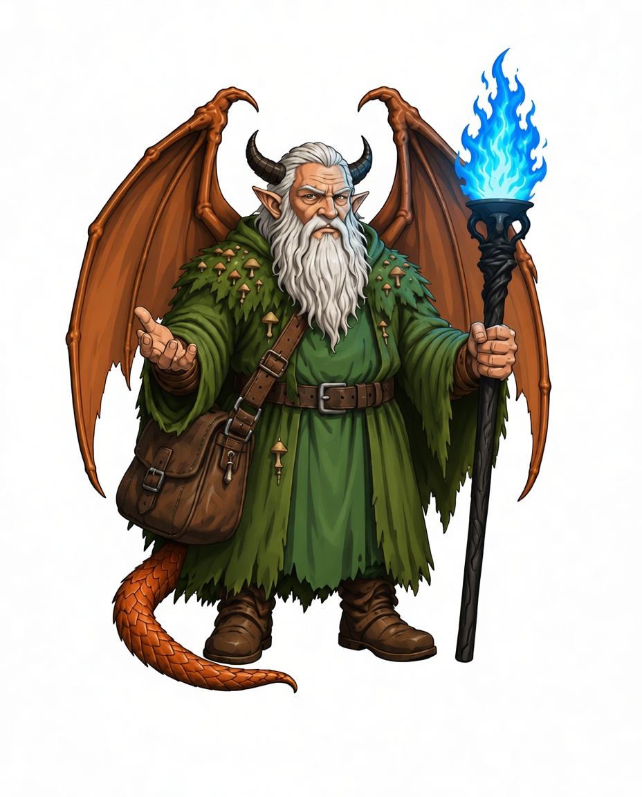 Demon Wizard Figurine free 3D printable STL