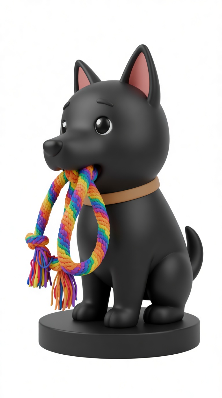 Black Labrador Figurine free 3D printable STL