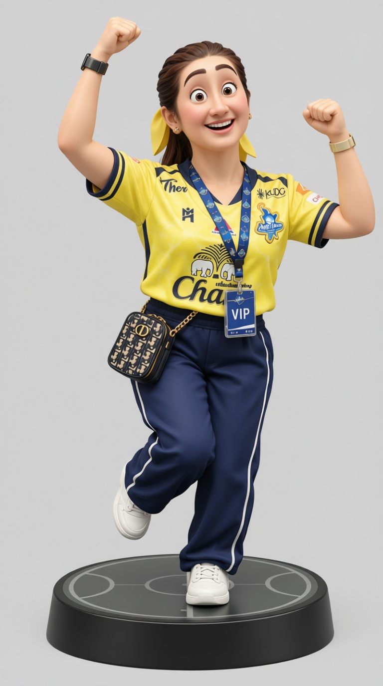 Cheerful Sports Fan Figurine free 3D printable STL