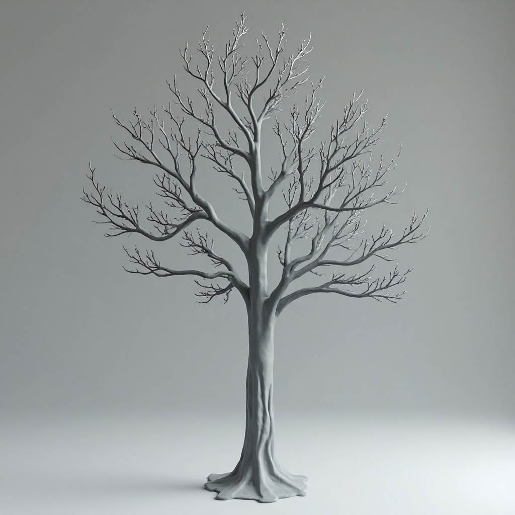 Leafless Tree Sculpture free 3D printable STL