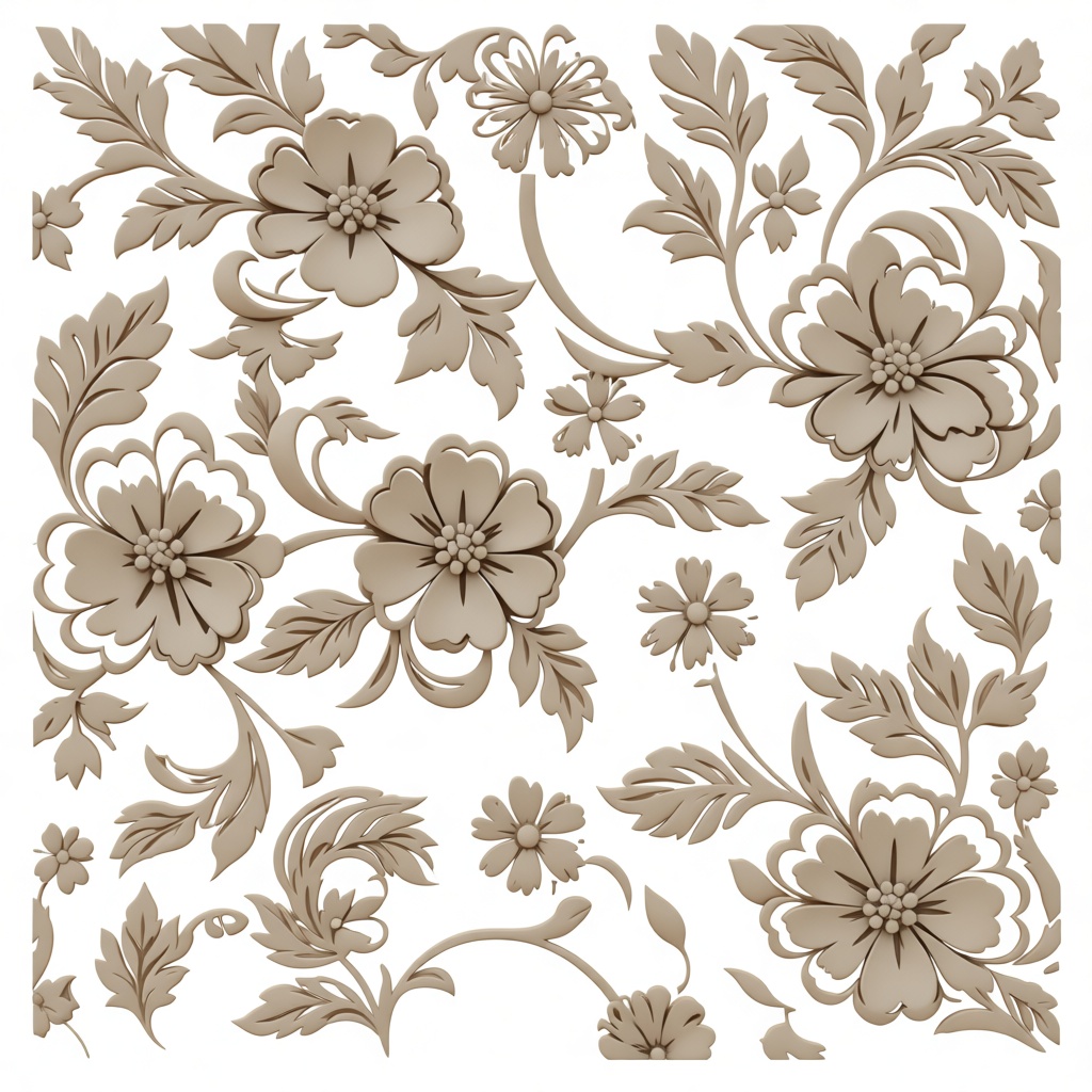 Floral Ornament Relief free 3D printable STL