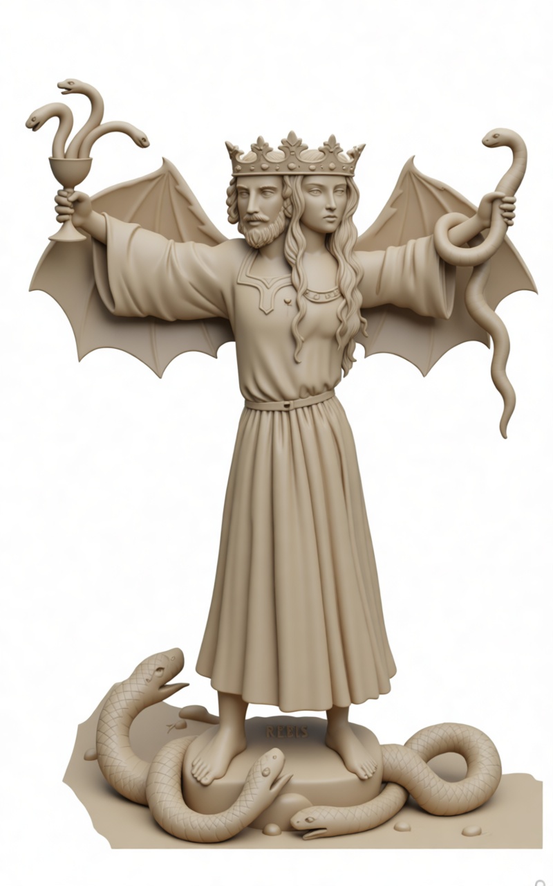 Janus King Sculpture free 3D printable STL