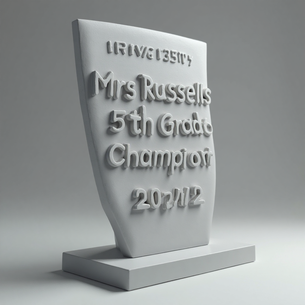 Mrs Russells Plaque free 3D printable STL