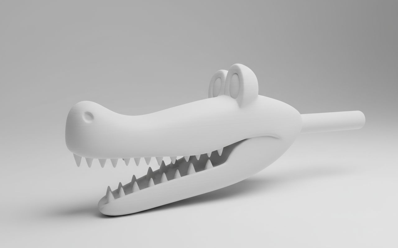 Crocodile Toy Head free 3D printable STL
