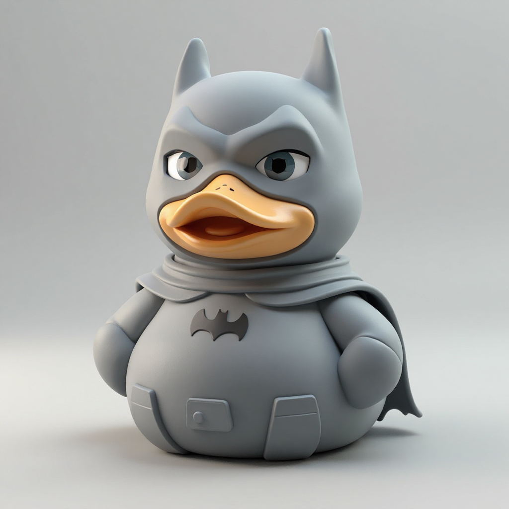 Batman Rubber Duck Figurine free 3D printable STL