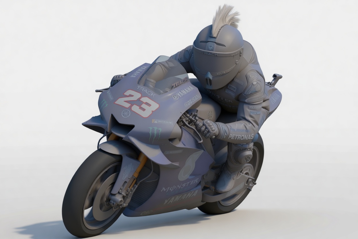 Yamaha MotoGP Rider Model free 3D printable STL