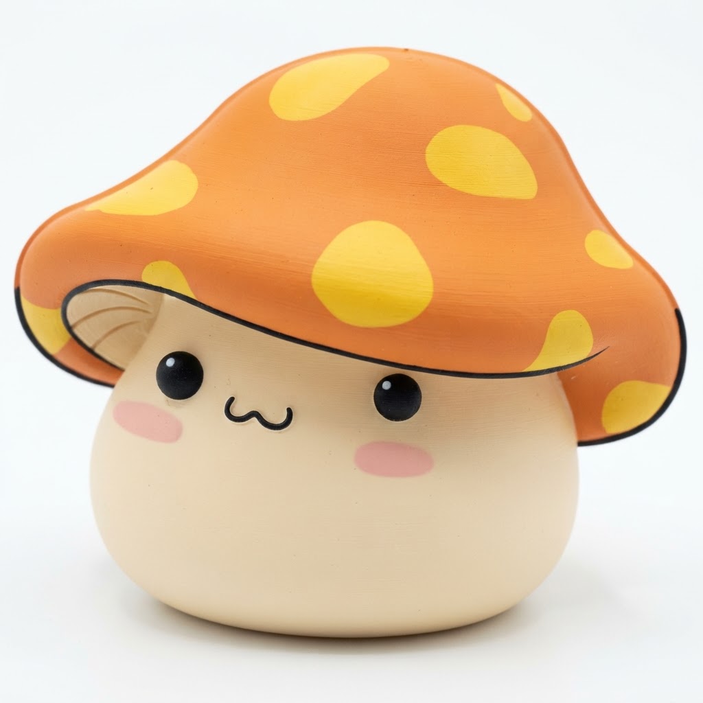 Cute Mushroom Figurine free 3D printable STL