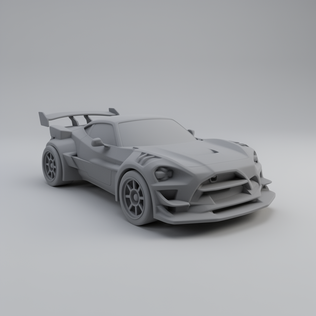 Sleek Racing Car Model free 3D printable STL