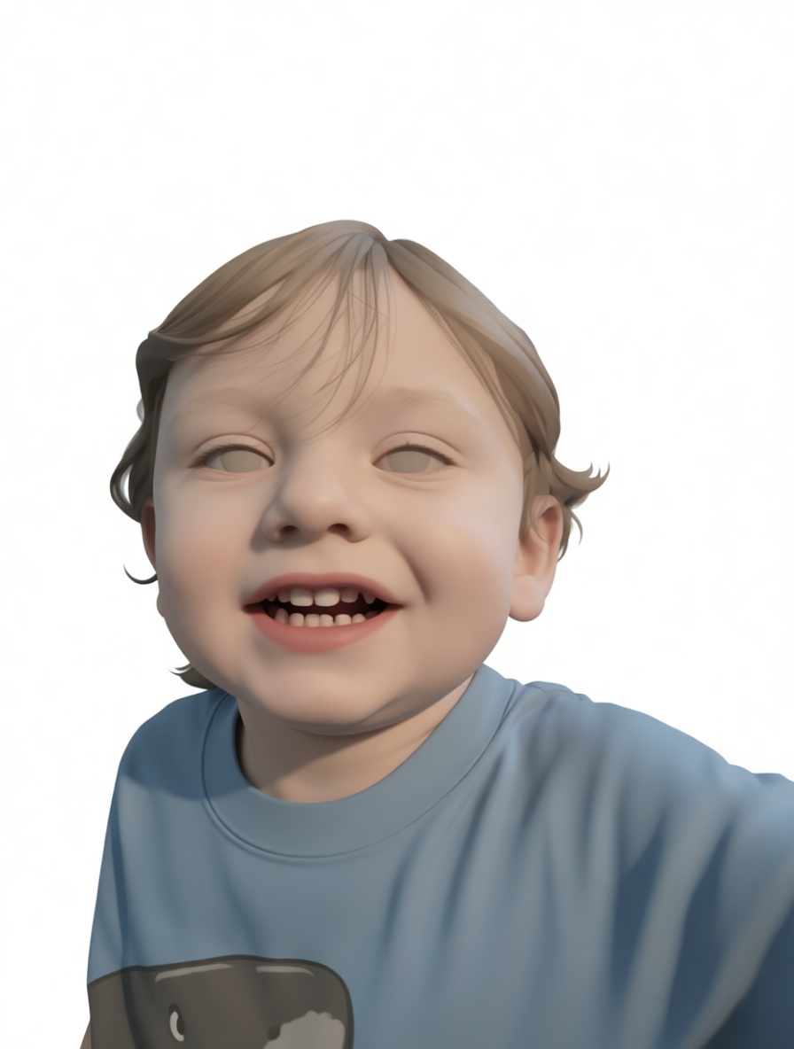 Smiling Toddler Bust free 3D printable STL
