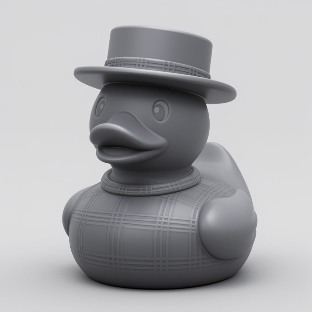 Rubber Duck Tartan Figurine free 3D printable STL