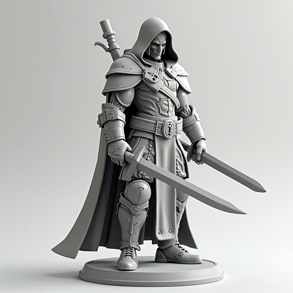 Warforged Rogue Figurine free 3D printable STL