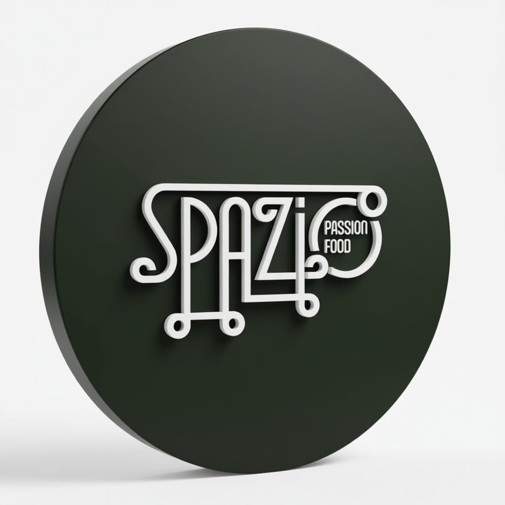 Spazio Logo Plaque free 3D printable STL