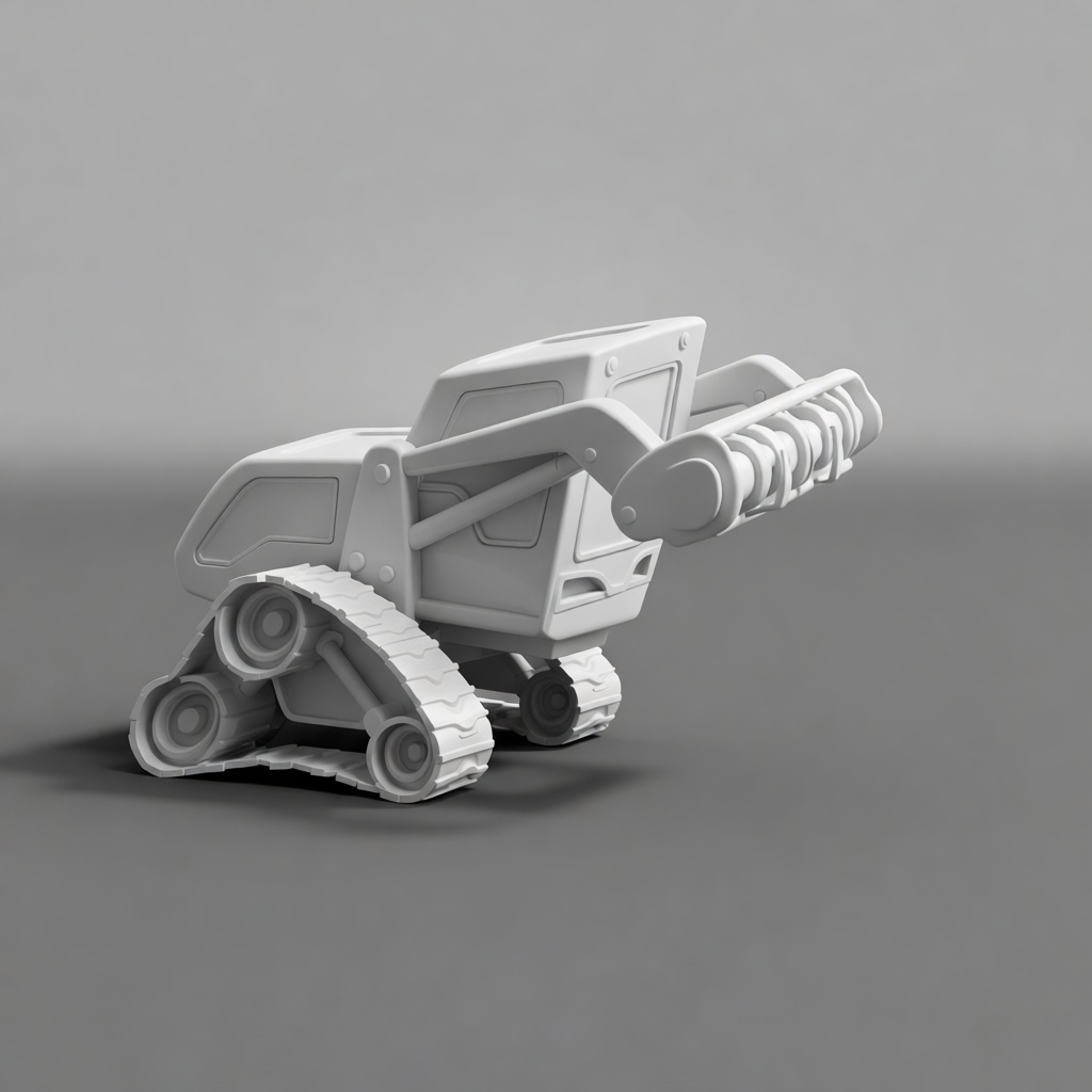 Tracked Mini Excavator Model free 3D printable STL