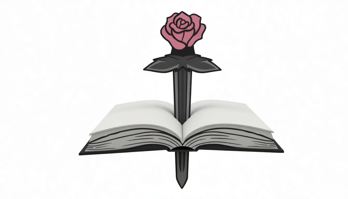 Rose Dagger Book Sculpture free 3D printable STL