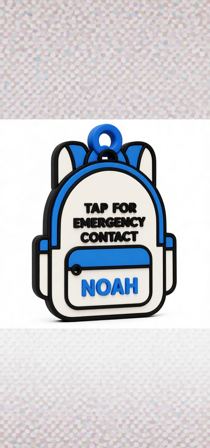 Emergency Contact Backpack Tag free 3D printable STL