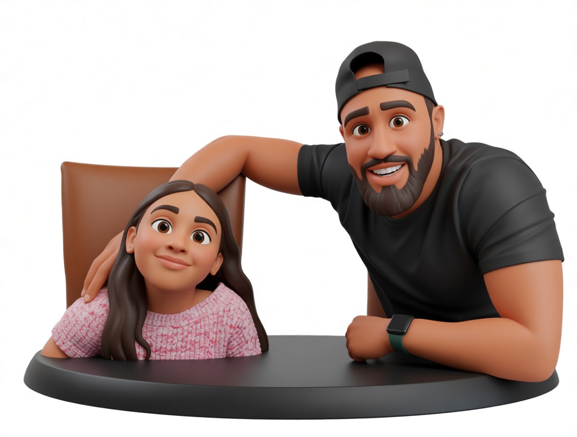 Father and Daughter Figurine free 3D printable STL