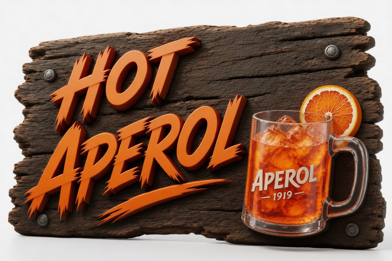 Hot Aperol Cocktail Sign free 3D printable STL