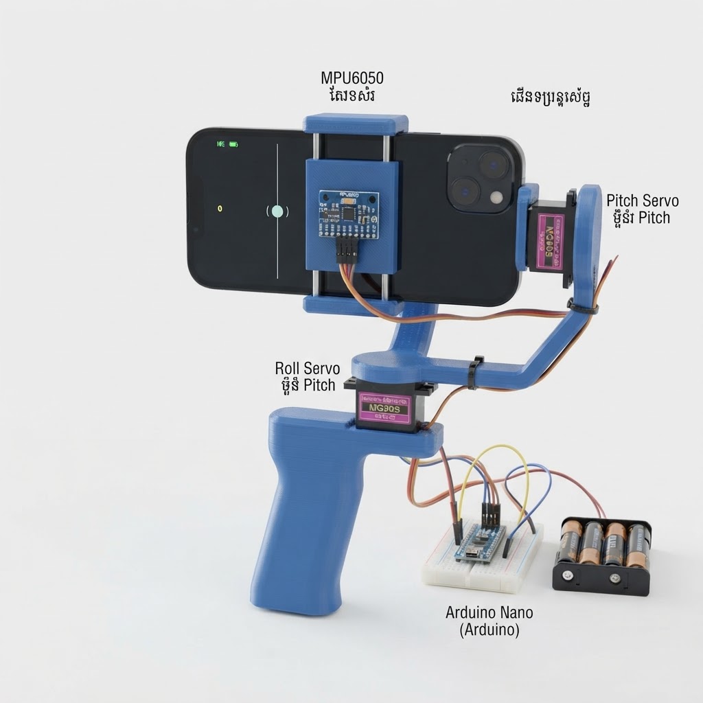 Smartphone Gimbal Stabilizer free 3D printable STL