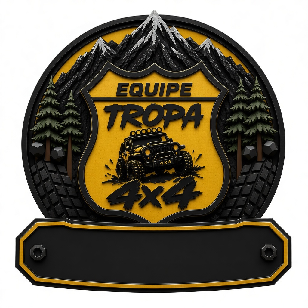 Equipe Tropa 4x4 Badge free 3D printable STL