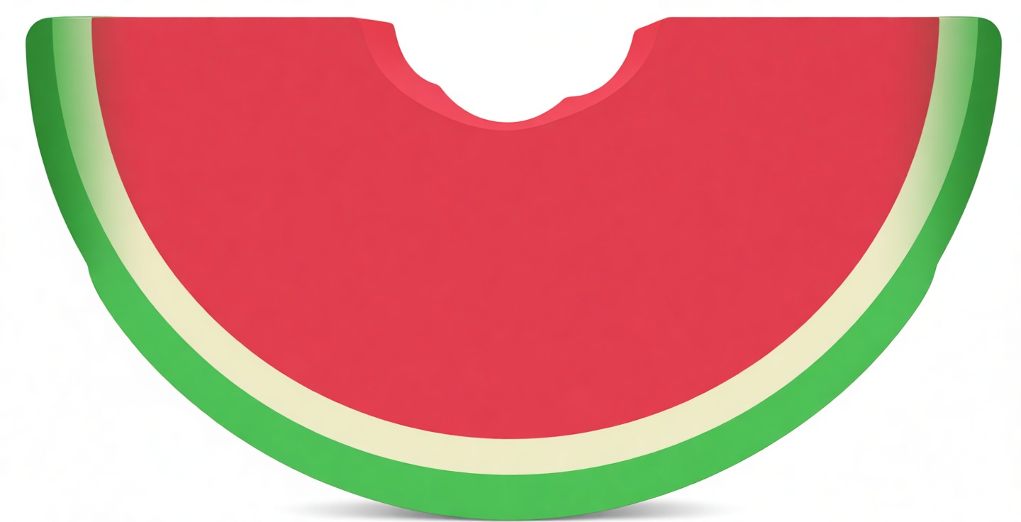 Watermelon Slice Model free 3D printable STL