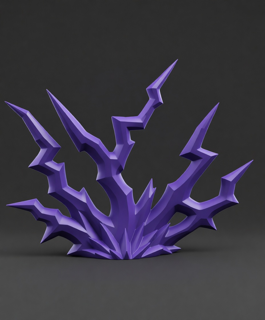 Stylized Lightning Burst free 3D printable STL