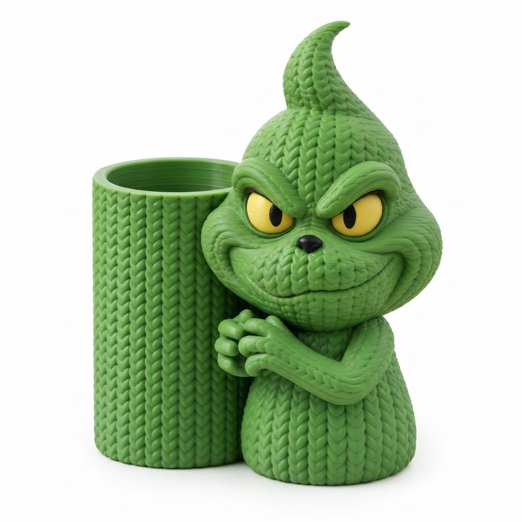 The Grinch Planter Figurine free 3D printable STL
