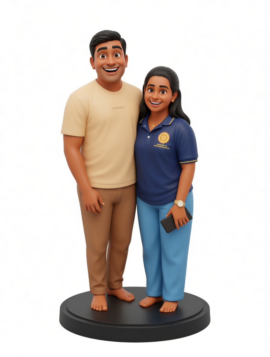 Couple Standing Figurine free 3D printable STL