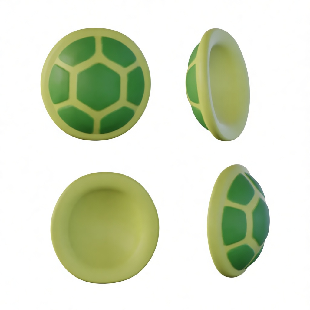 Green Turtle Shell Button free 3D printable STL