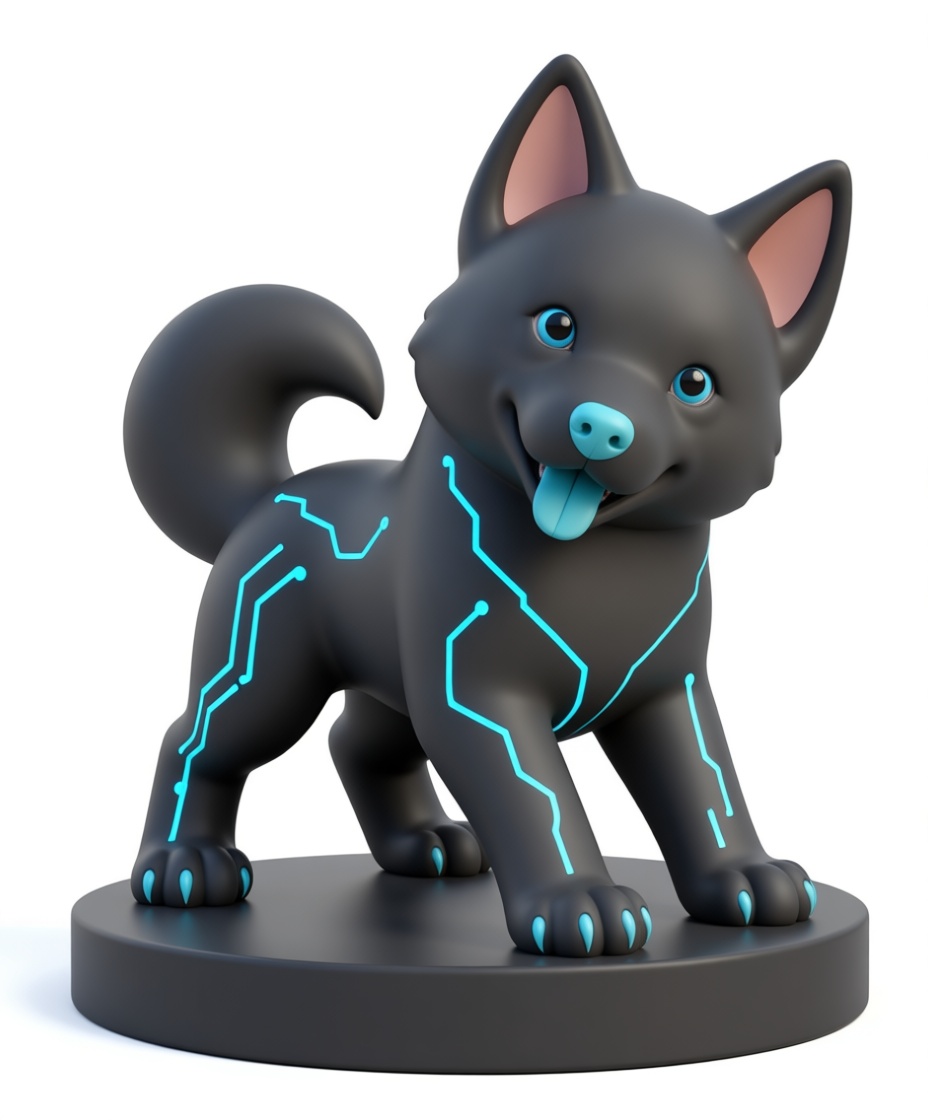 Cyber Shiba Inu Figurine free 3D printable STL