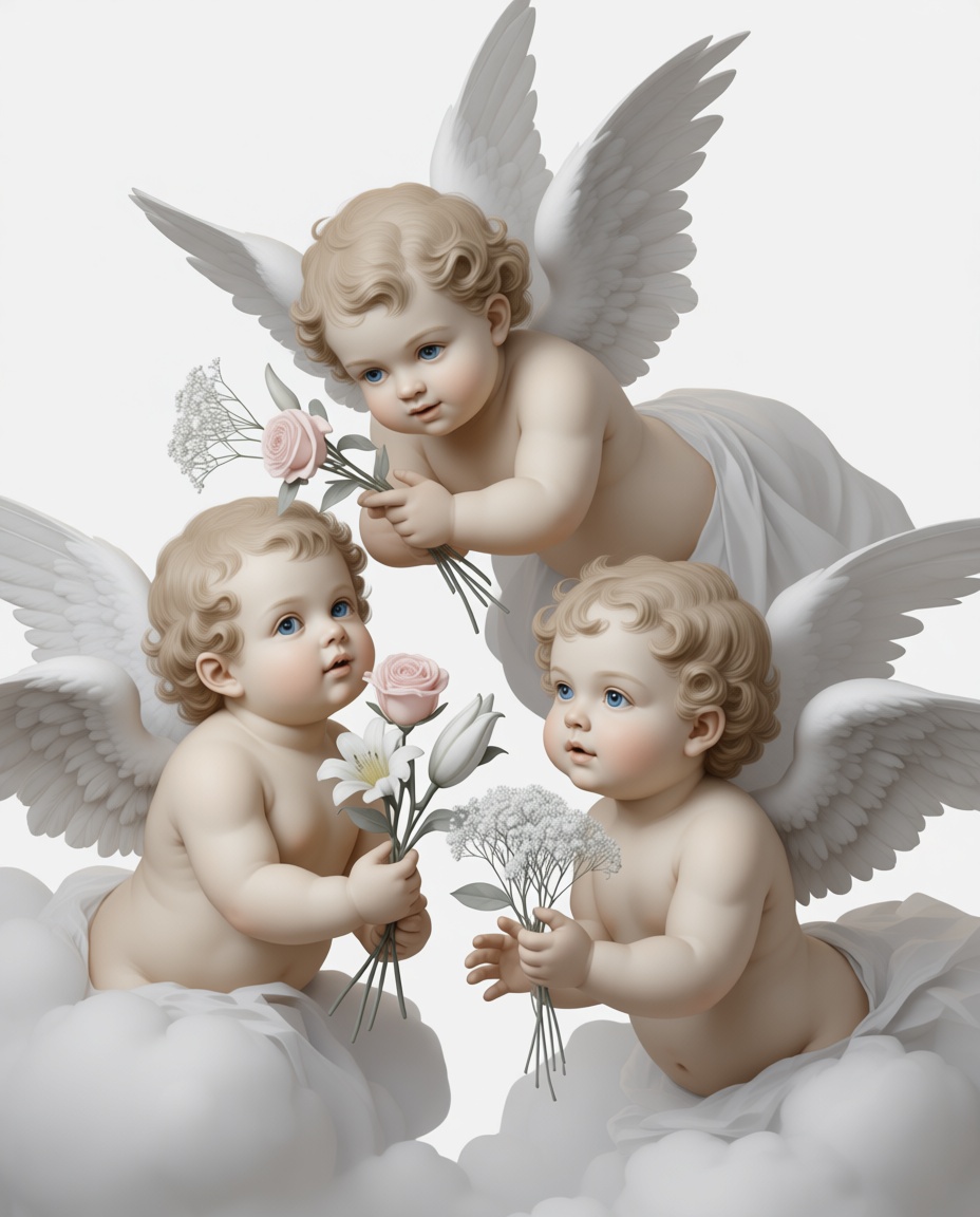 Cherubim Angel Figurines free 3D printable STL