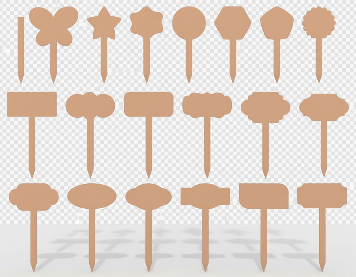 Garden Plant Markers Set free 3D printable STL