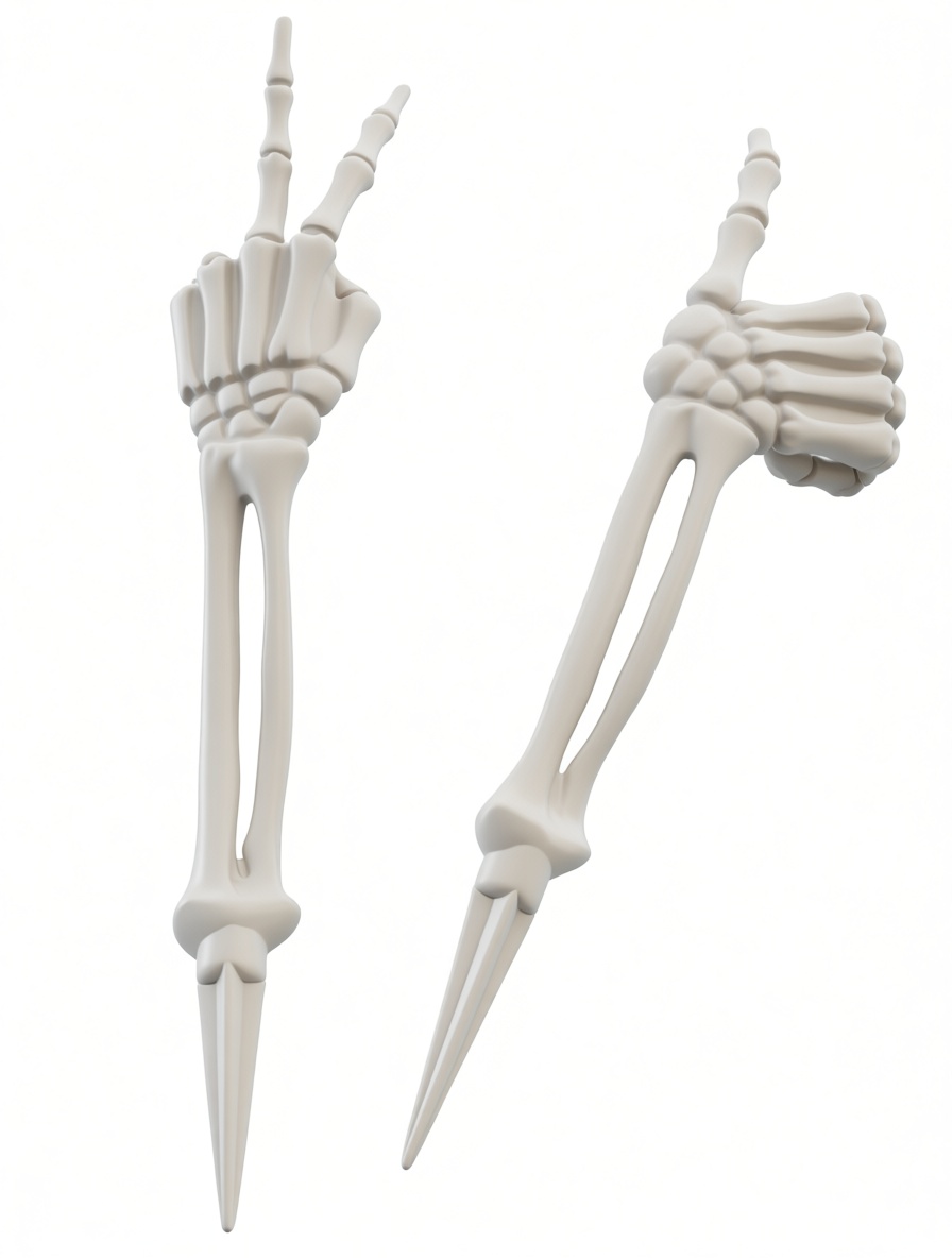 Skeleton Hand Stakes free 3D printable STL
